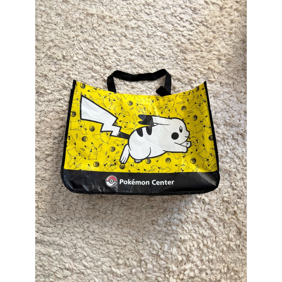 The Pokemon Center reusable Tote Bag Yellow Black One Size Pikachu Charizard - Picture 2 of 9